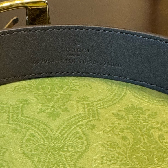 New Gucci Bamboo GG Supreme Logo Belt Size 28 / 70 cm Fits a Waist 26 - 30 - Picture 7 of 12